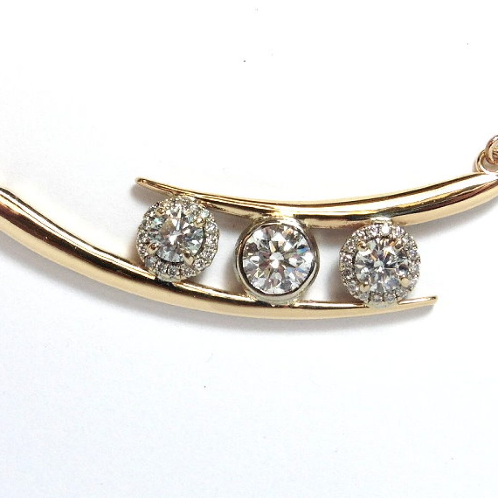 An image of a diamond necklace redesign at Conger's Jewellers - jewellery redesign