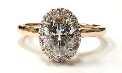 Moissante Halo Engagement Ring Ottawa