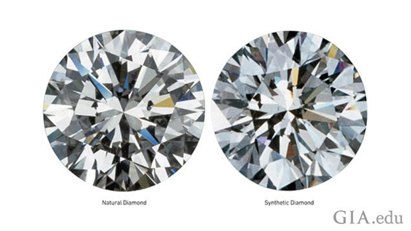 Images of natural and mined diamonds. Photo by GIA